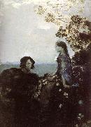 Mikhail Vrubel Hamlet and Ophelia oil painting on canvas